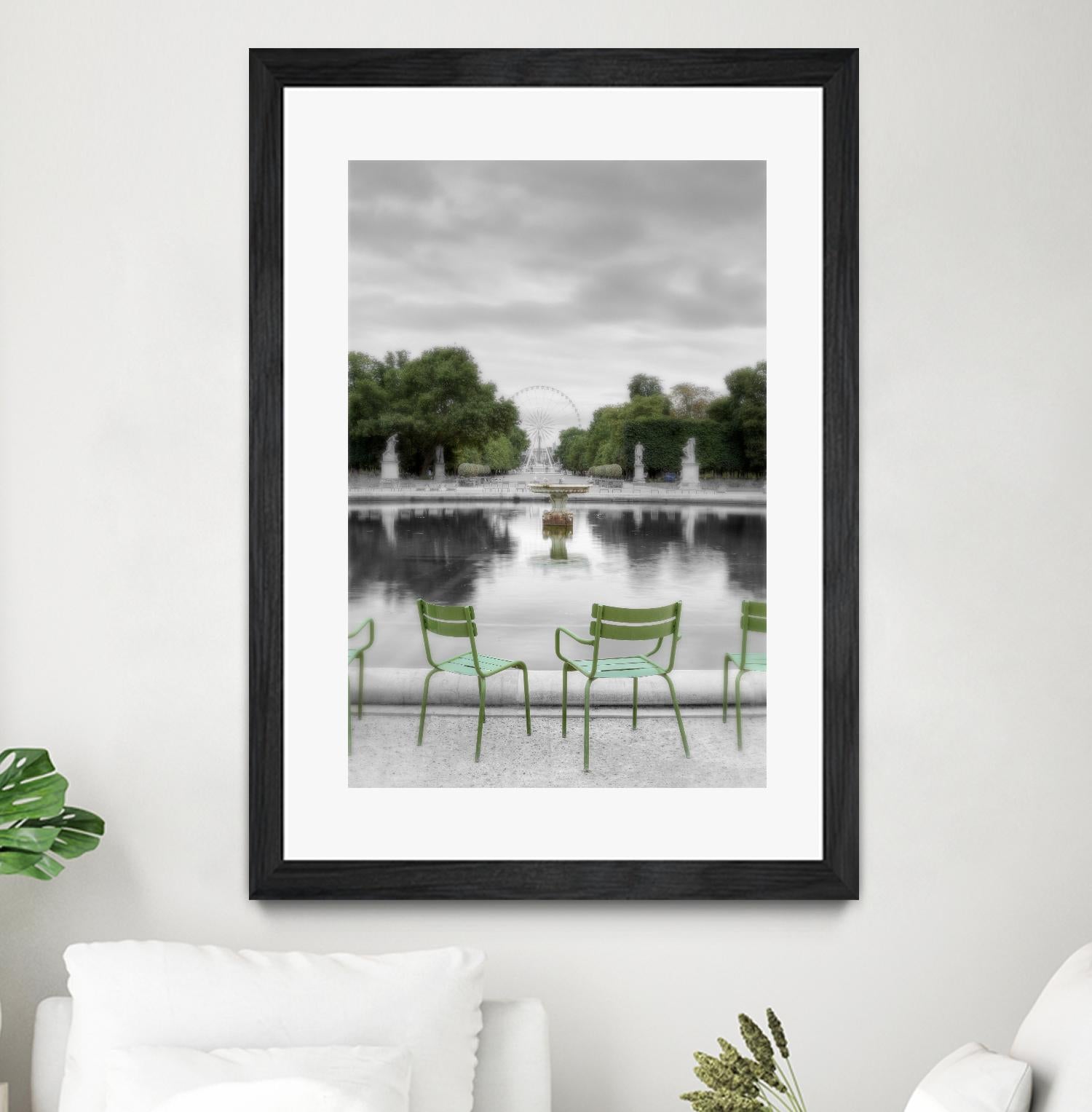 Tuileries Fountain #1 by Alan Blaustein on GIANT ART - multicolor photography; landscapes; people/places