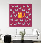 Cat amongst the Pigeons by Michael Buxton on GIANT ART - multicolor urban/pop surrealism; animals; contemporary