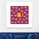 Cat amongst the Pigeons by Michael Buxton on GIANT ART - multicolor urban/pop surrealism; animals; contemporary