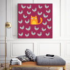 Cat amongst the Pigeons by Michael Buxton on GIANT ART - multicolor urban/pop surrealism; animals; contemporary