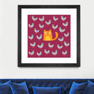 Cat amongst the Pigeons by Michael Buxton on GIANT ART - multicolor urban/pop surrealism; animals; contemporary