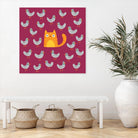 Cat amongst the Pigeons by Michael Buxton on GIANT ART - multicolor urban/pop surrealism; animals; contemporary