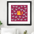 Cat amongst the Pigeons by Michael Buxton on GIANT ART - multicolor urban/pop surrealism; animals; contemporary