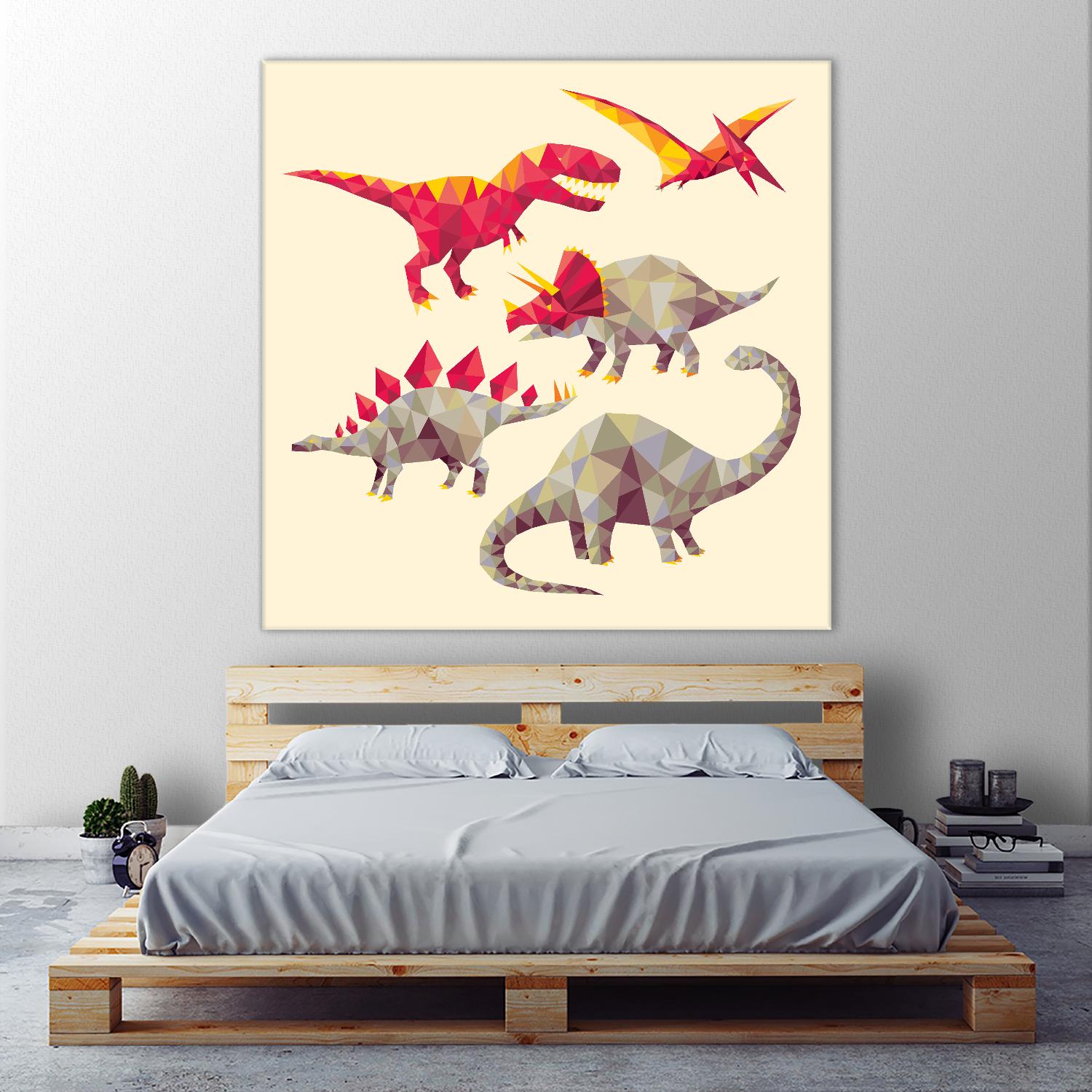 Geo Saurs by Michael Buxton on GIANT ART - multicolor urban/pop surrealism; animals; children