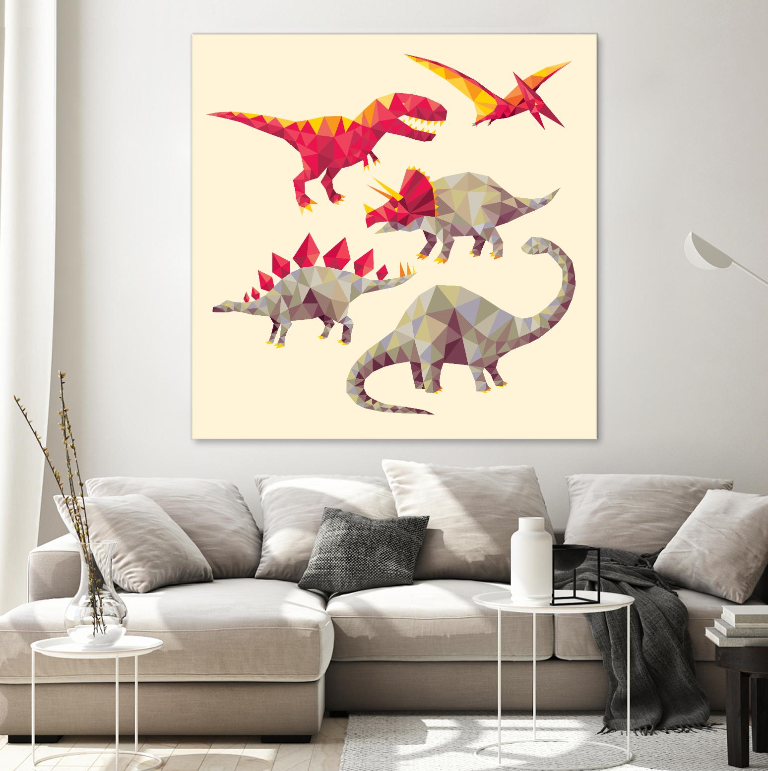 Geo Saurs by Michael Buxton on GIANT ART - multicolor urban/pop surrealism; animals; children
