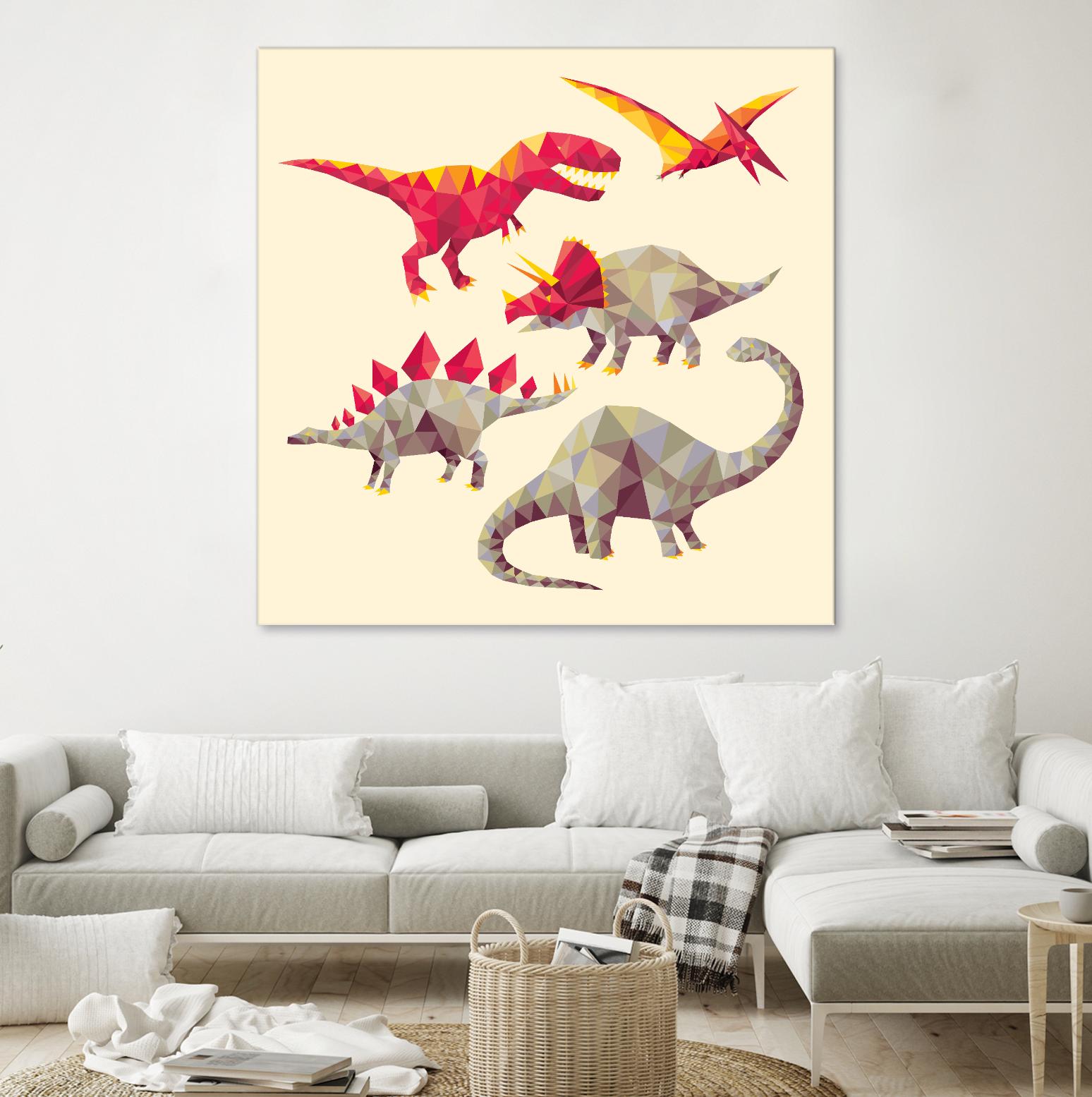 Geo Saurs by Michael Buxton on GIANT ART - multicolor urban/pop surrealism; animals; children