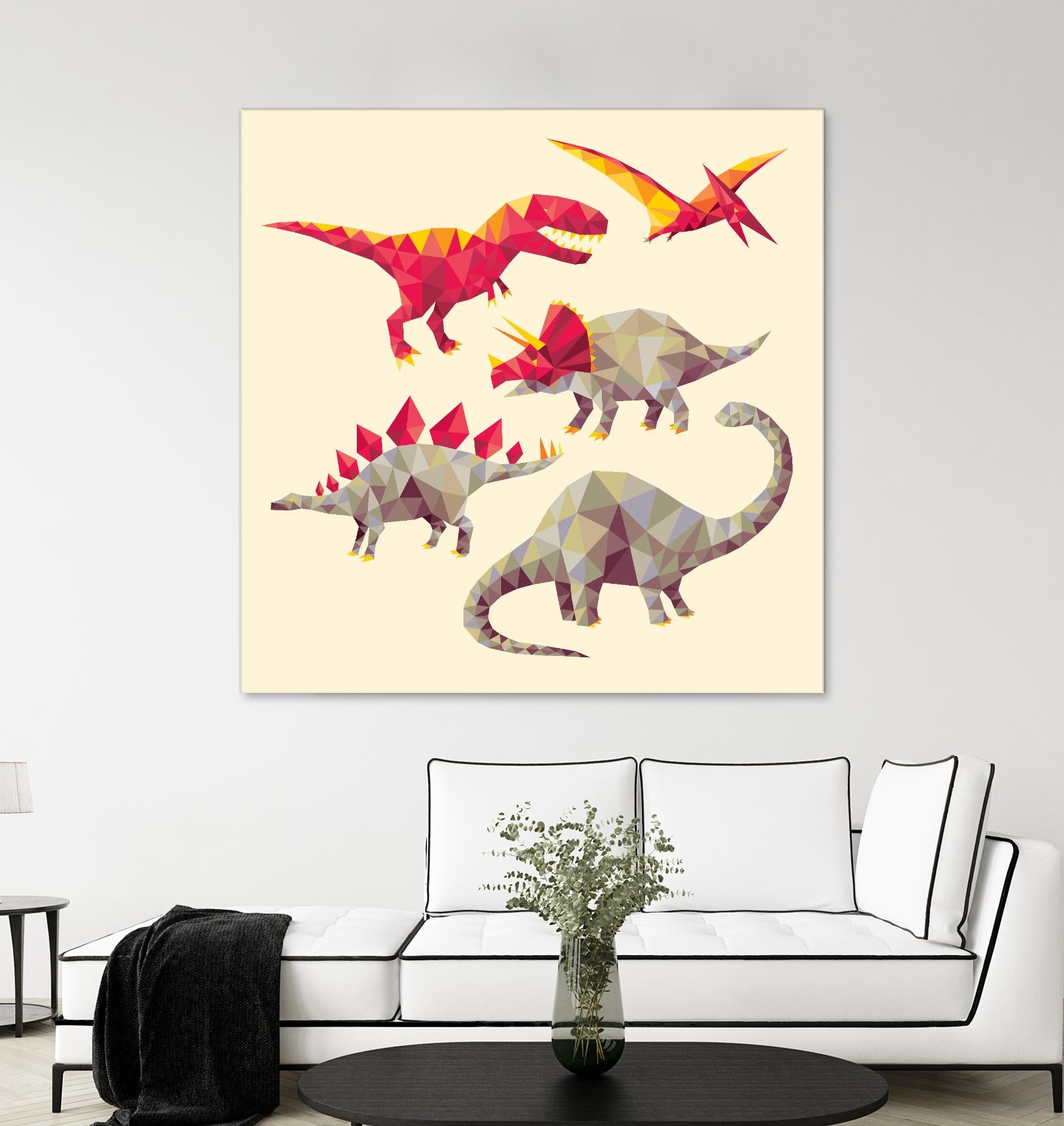 Geo Saurs by Michael Buxton on GIANT ART - multicolor urban/pop surrealism; animals; children