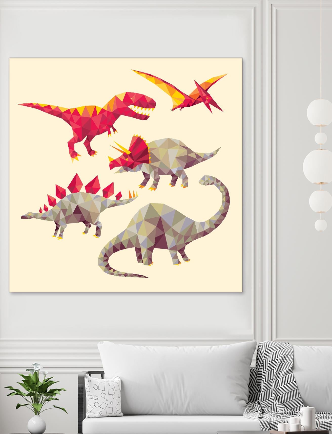 Geo Saurs by Michael Buxton on GIANT ART - multicolor urban/pop surrealism; animals; children