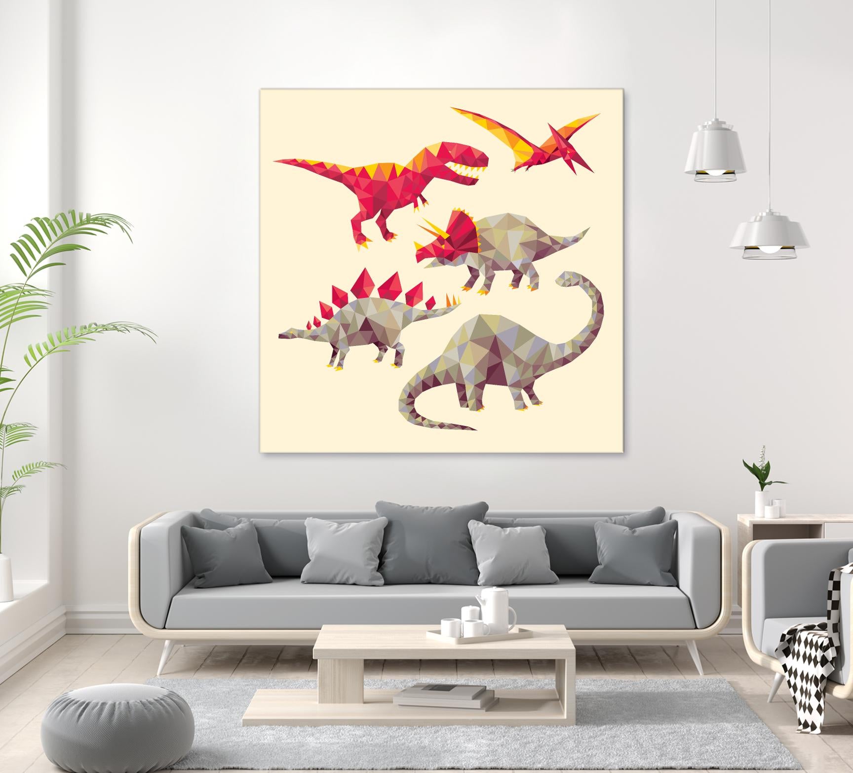 Geo Saurs by Michael Buxton on GIANT ART - multicolor urban/pop surrealism; animals; children