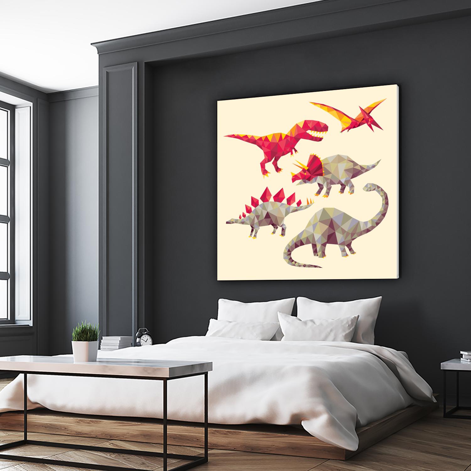 Geo Saurs by Michael Buxton on GIANT ART - multicolor urban/pop surrealism; animals; children