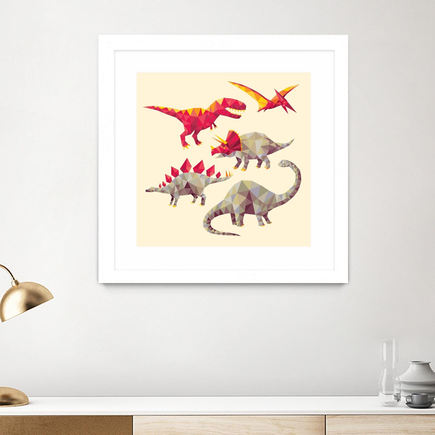Geo Saurs by Michael Buxton on GIANT ART - multicolor urban/pop surrealism; animals; children