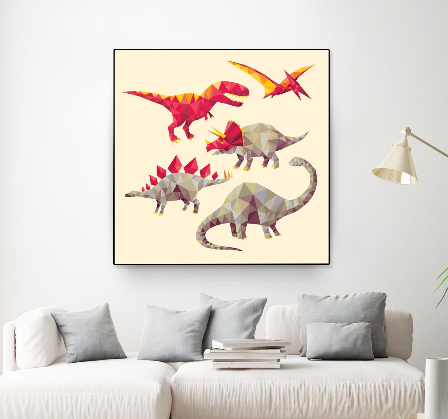 Geo Saurs by Michael Buxton on GIANT ART - multicolor urban/pop surrealism; animals; children