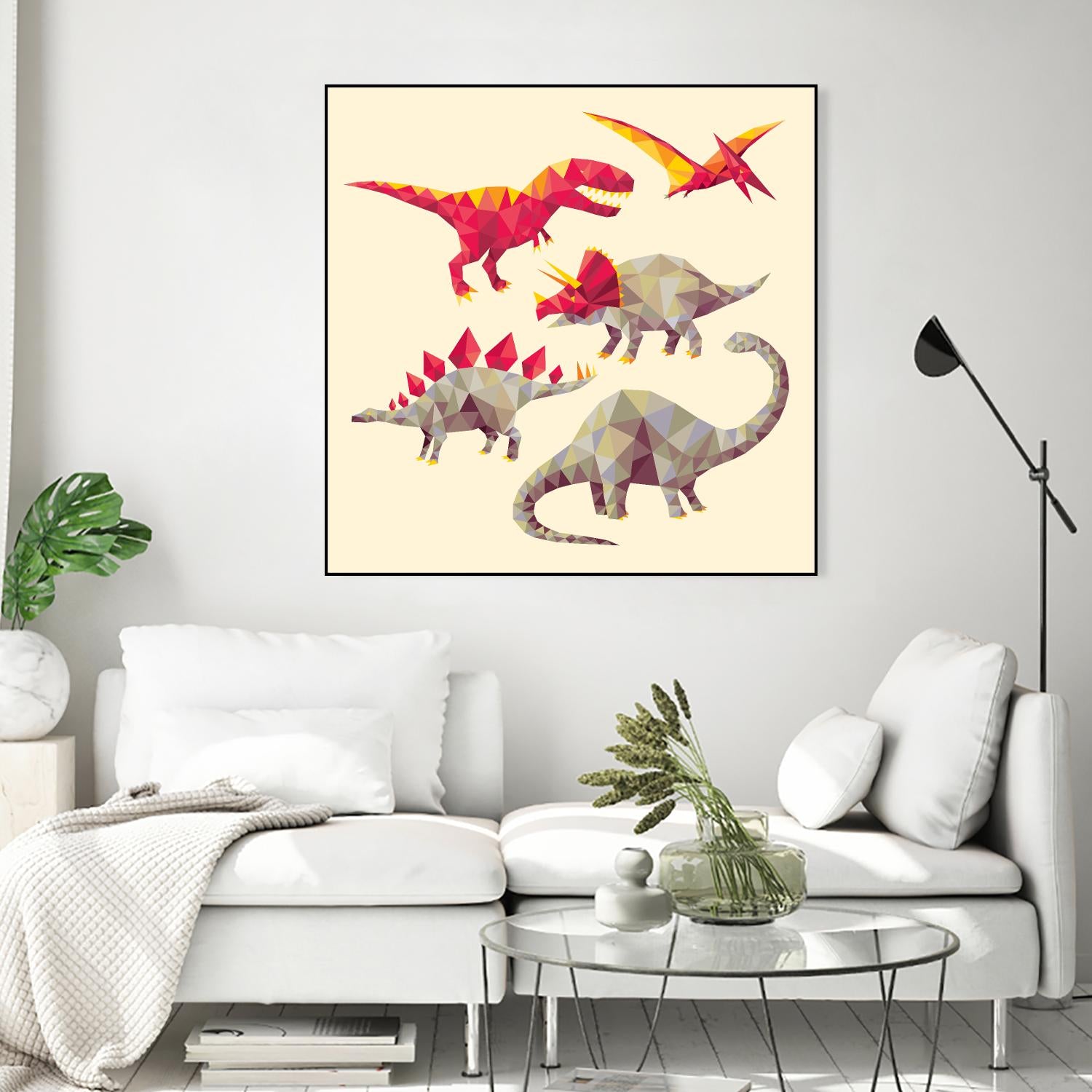 Geo Saurs by Michael Buxton on GIANT ART - multicolor urban/pop surrealism; animals; children