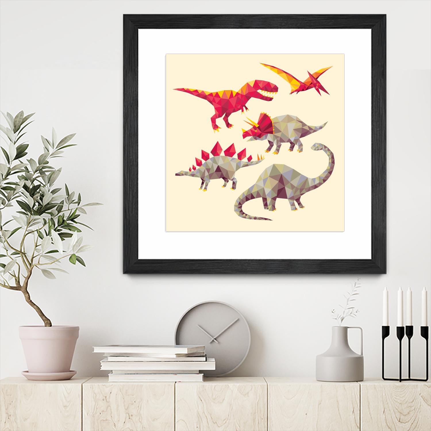 Geo Saurs by Michael Buxton on GIANT ART - multicolor urban/pop surrealism; animals; children