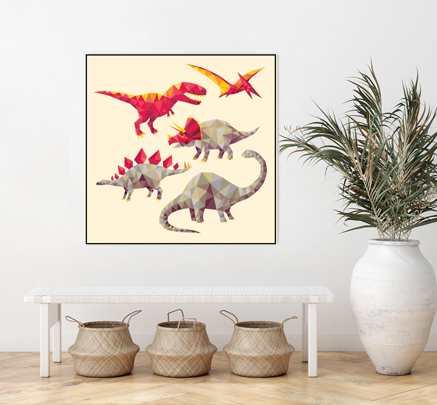 Geo Saurs by Michael Buxton on GIANT ART - multicolor urban/pop surrealism; animals; children
