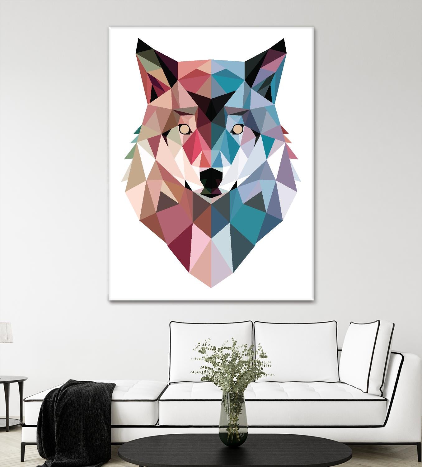 Geo Wolf by Michael Buxton on GIANT ART - multicolor urban/pop surrealism; contemporary; animals