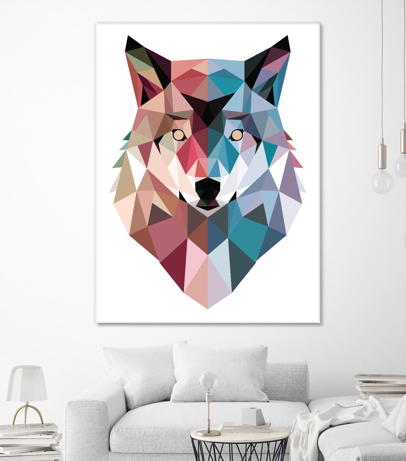 Geo Wolf by Michael Buxton on GIANT ART - multicolor urban/pop surrealism; contemporary; animals