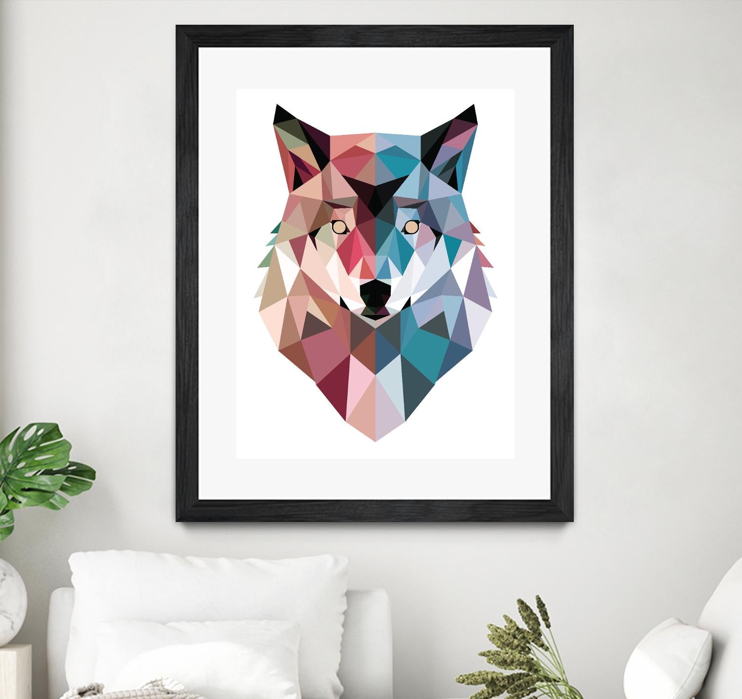 Geo Wolf by Michael Buxton on GIANT ART - multicolor urban/pop surrealism; contemporary; animals