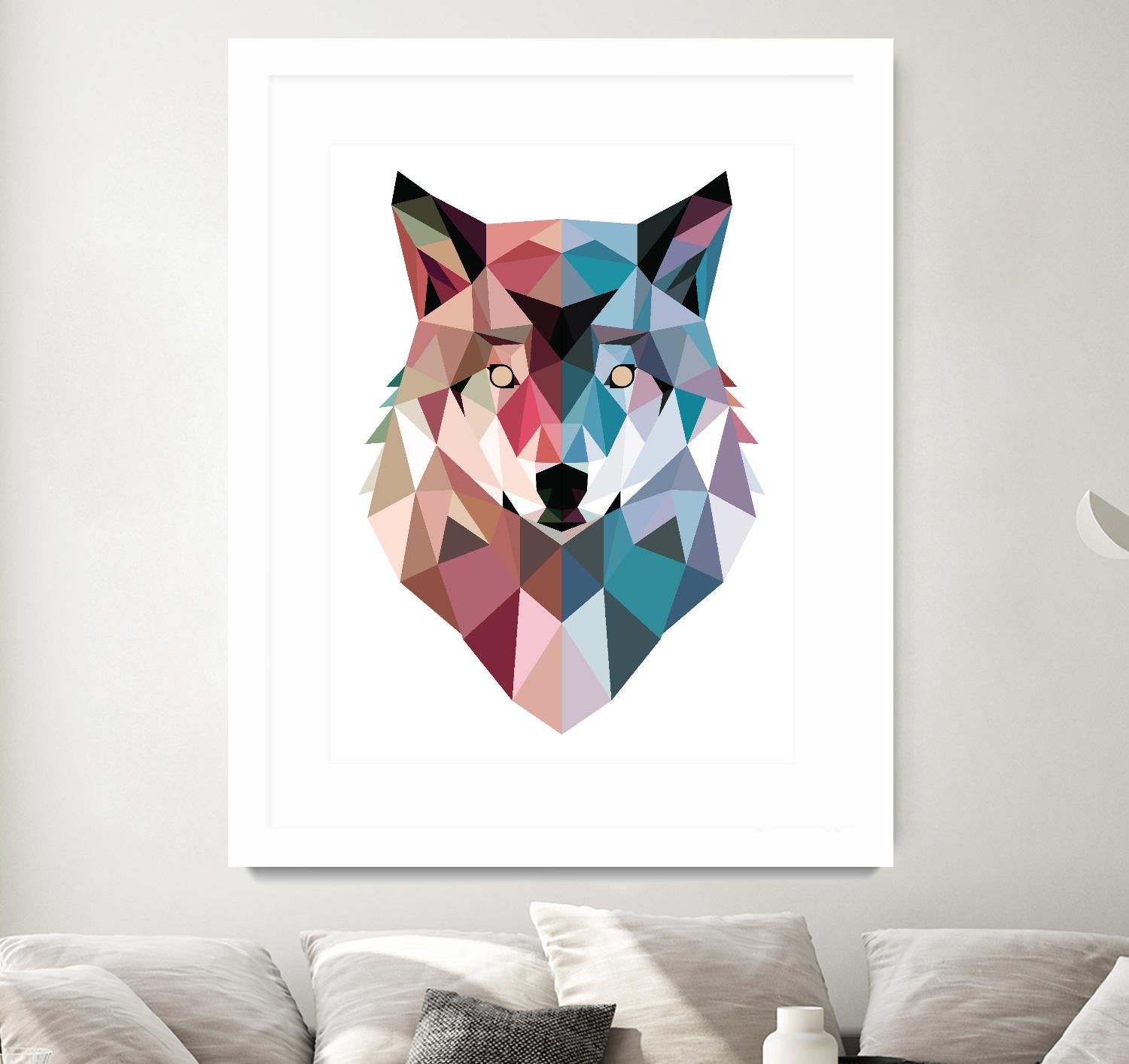 Geo Wolf by Michael Buxton on GIANT ART - multicolor urban/pop surrealism; contemporary; animals