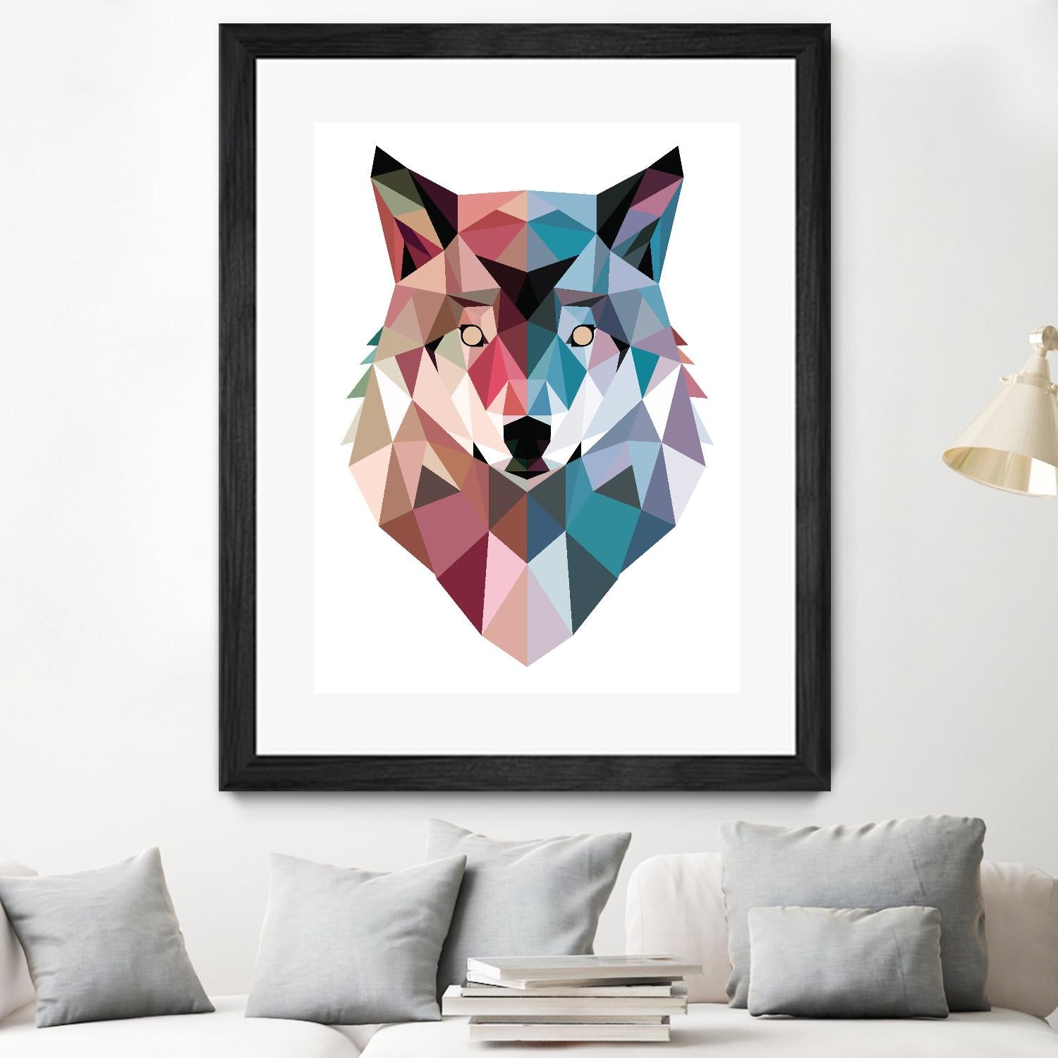 Geo Wolf by Michael Buxton on GIANT ART - multicolor urban/pop surrealism; contemporary; animals