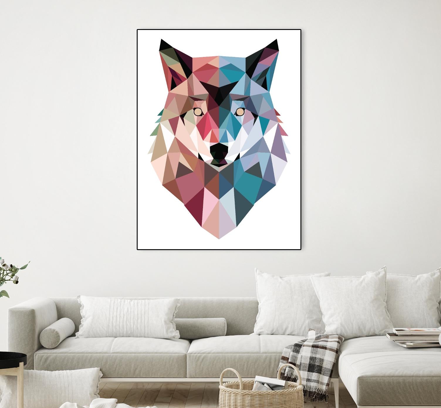 Geo Wolf by Michael Buxton on GIANT ART - multicolor urban/pop surrealism; contemporary; animals