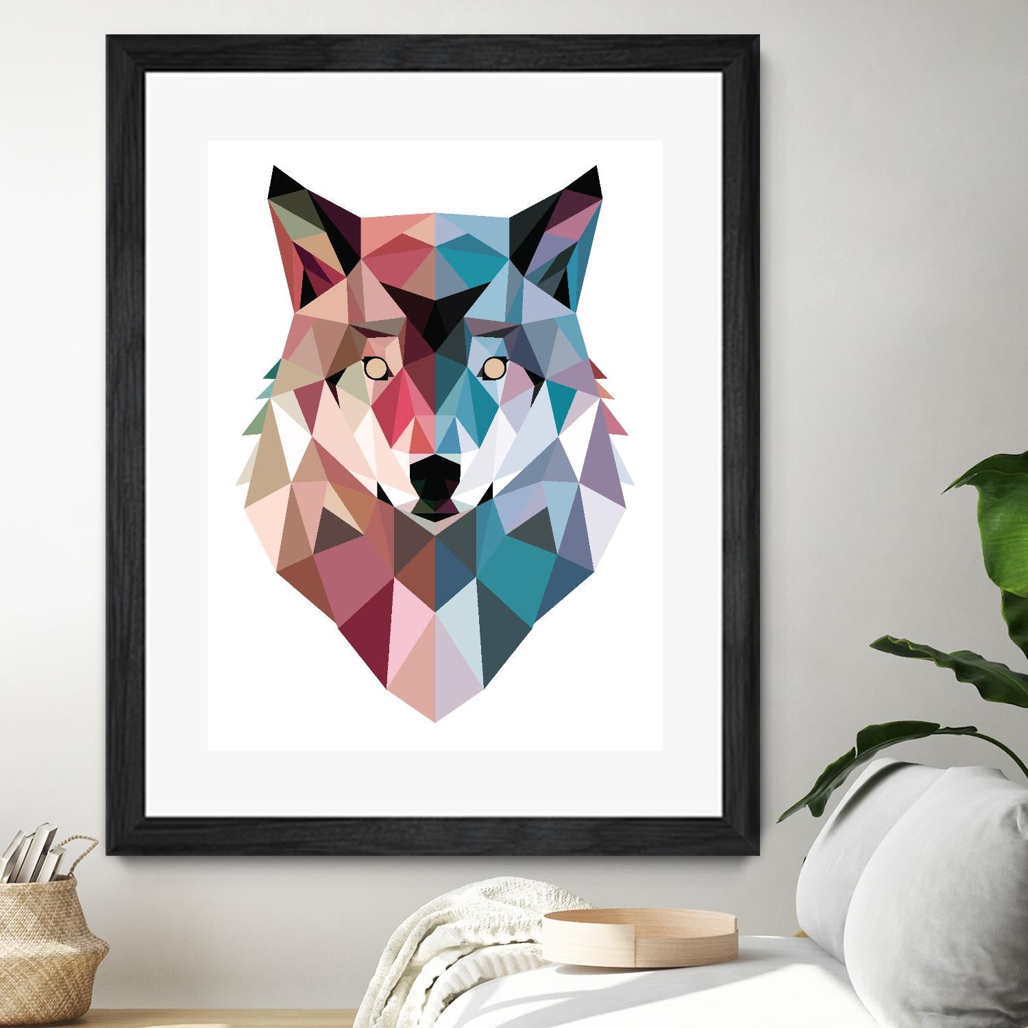 Geo Wolf by Michael Buxton on GIANT ART - multicolor urban/pop surrealism; contemporary; animals