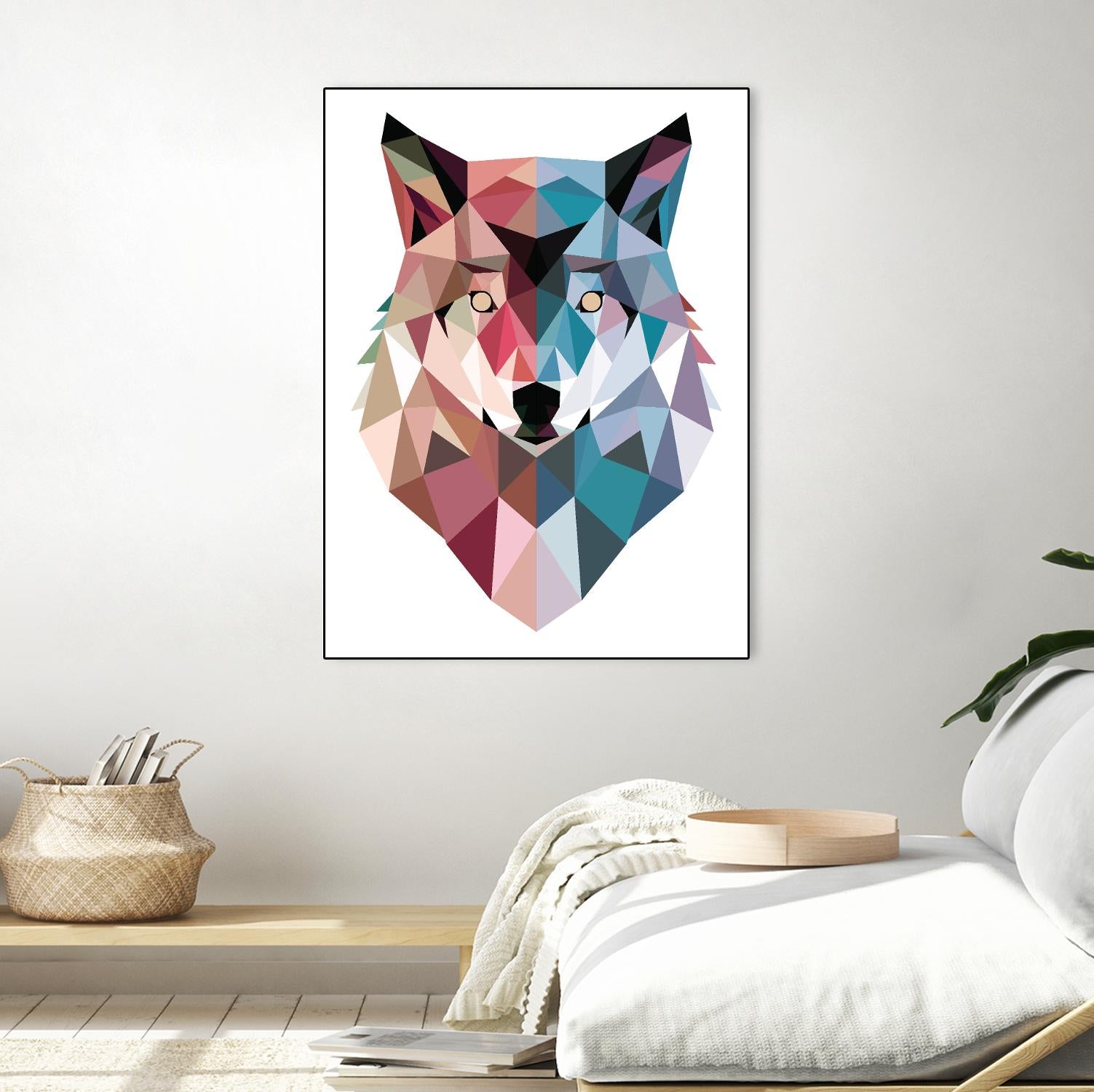 Geo Wolf by Michael Buxton on GIANT ART - multicolor urban/pop surrealism; contemporary; animals