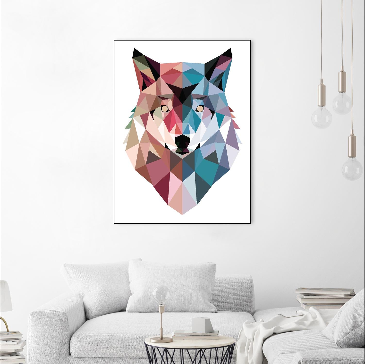 Geo Wolf by Michael Buxton on GIANT ART - multicolor urban/pop surrealism; contemporary; animals