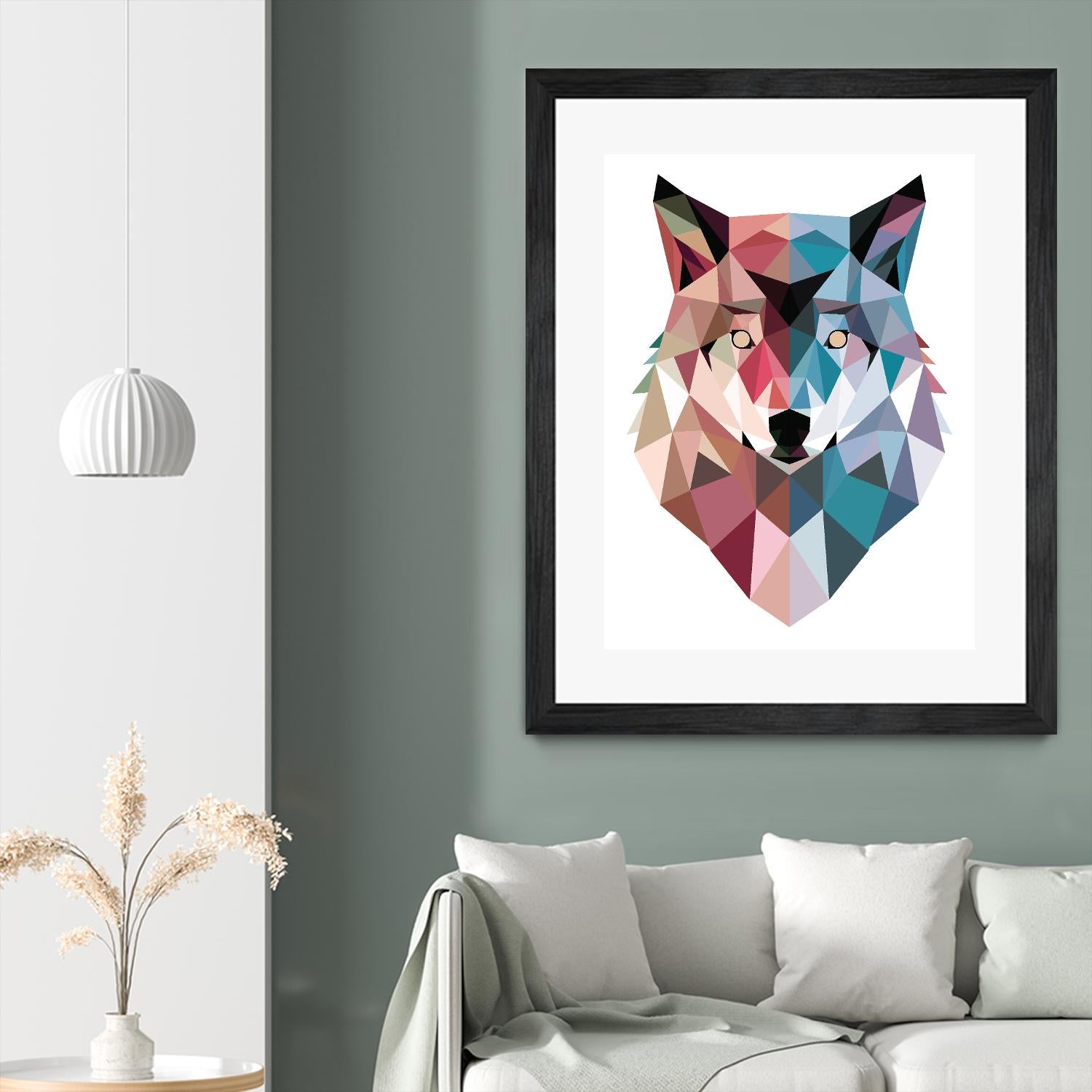 Geo Wolf by Michael Buxton on GIANT ART - multicolor urban/pop surrealism; contemporary; animals