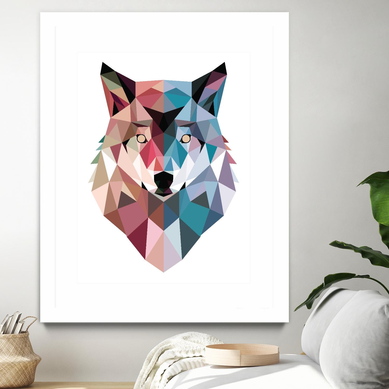 Geo Wolf by Michael Buxton on GIANT ART - multicolor urban/pop surrealism; contemporary; animals
