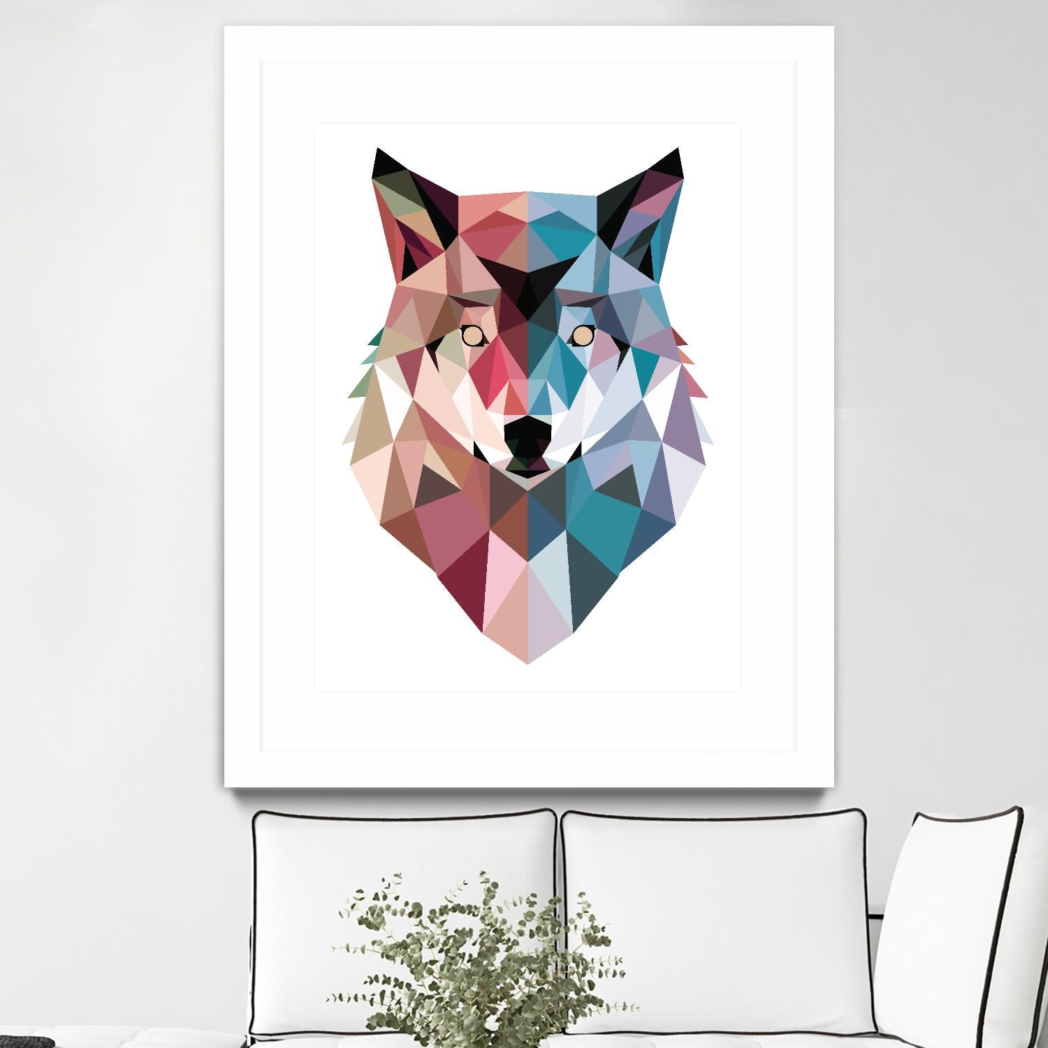 Geo Wolf by Michael Buxton on GIANT ART - multicolor urban/pop surrealism; contemporary; animals