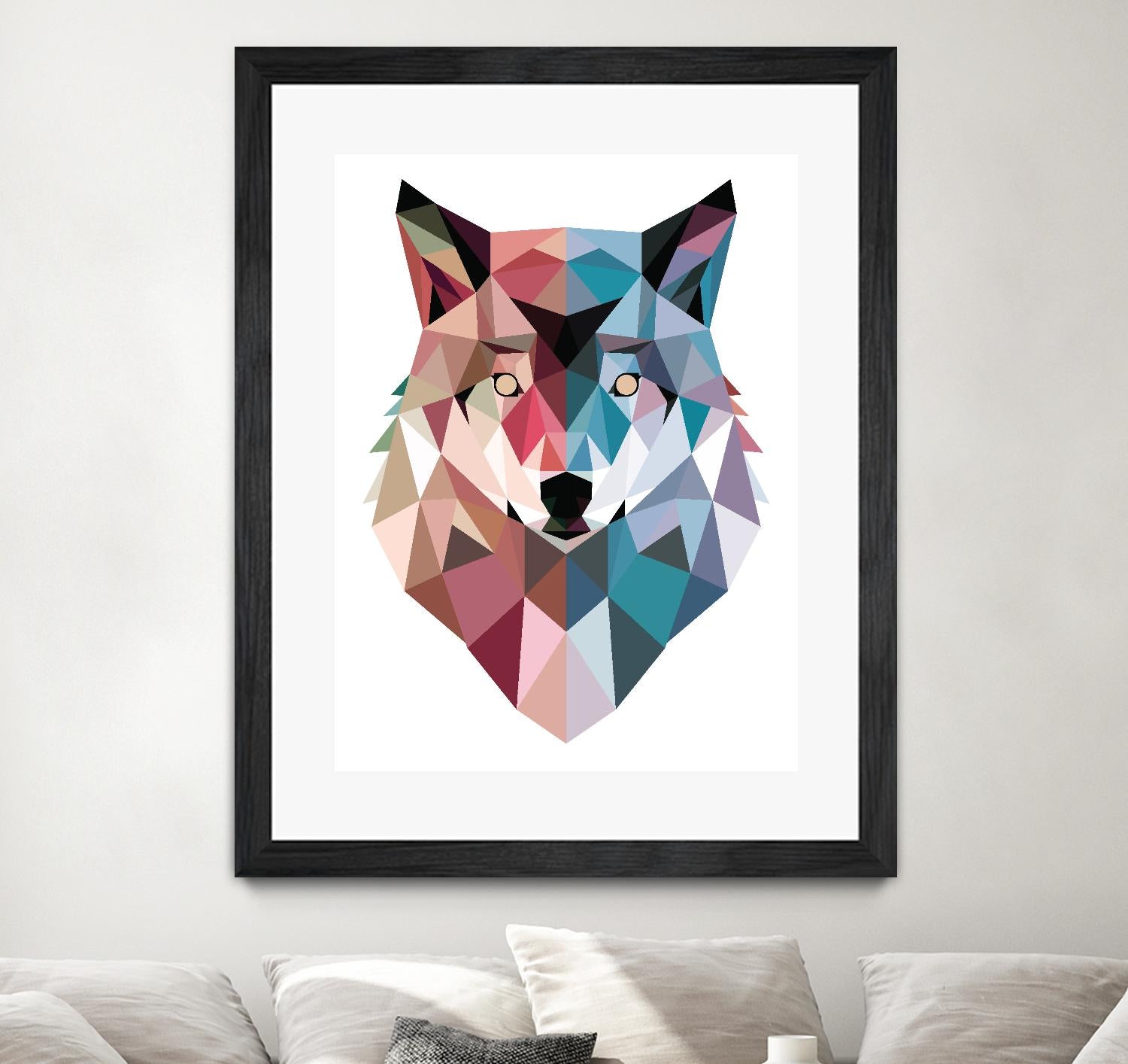Geo Wolf by Michael Buxton on GIANT ART - multicolor urban/pop surrealism; contemporary; animals