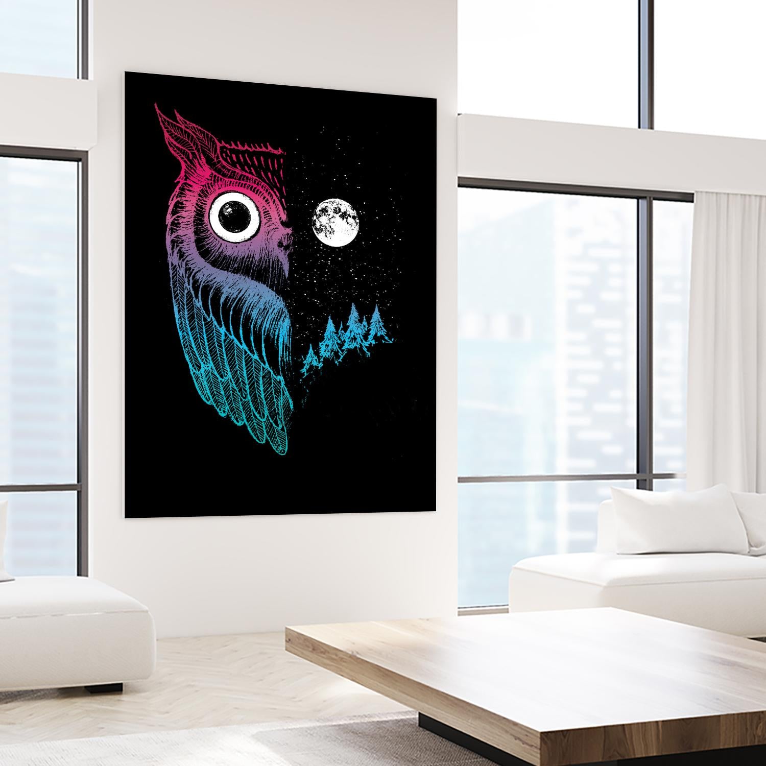 Night Owl by Michael Buxton on GIANT ART - multicolor urban/pop surrealism; contemporary; animals