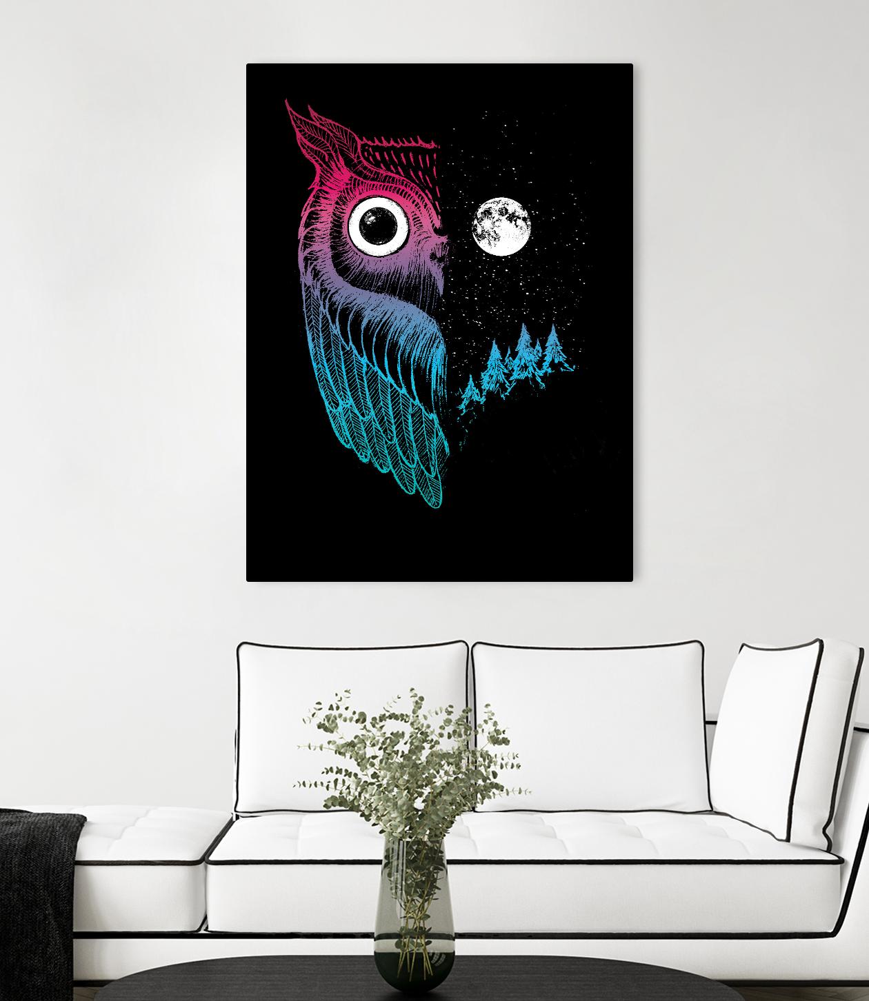 Night Owl by Michael Buxton on GIANT ART - multicolor urban/pop surrealism; contemporary; animals