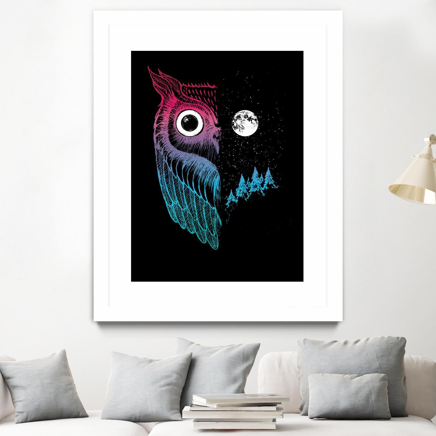 Night Owl by Michael Buxton on GIANT ART - multicolor urban/pop surrealism; contemporary; animals