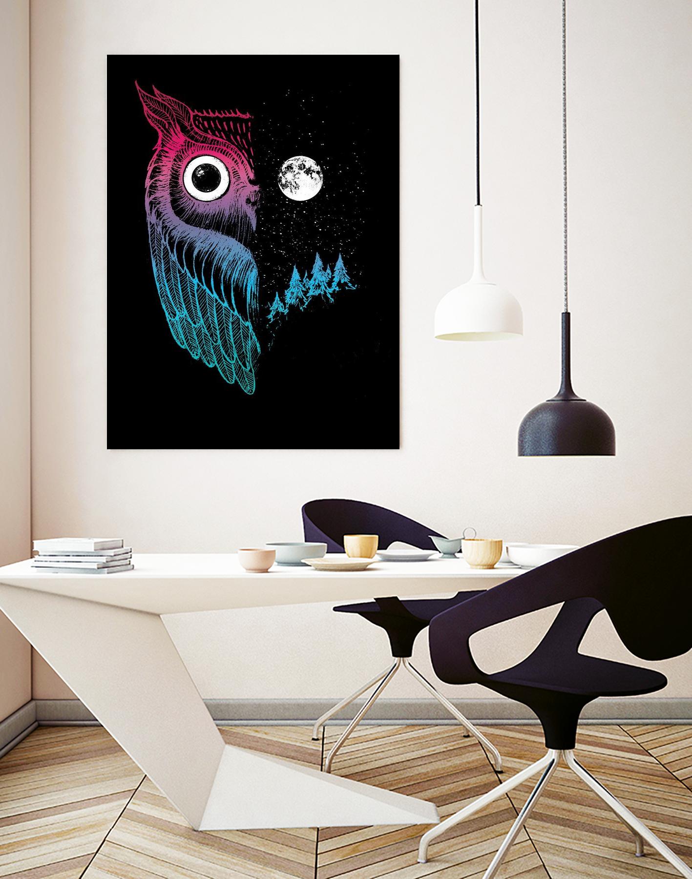 Night Owl by Michael Buxton on GIANT ART - multicolor urban/pop surrealism; contemporary; animals