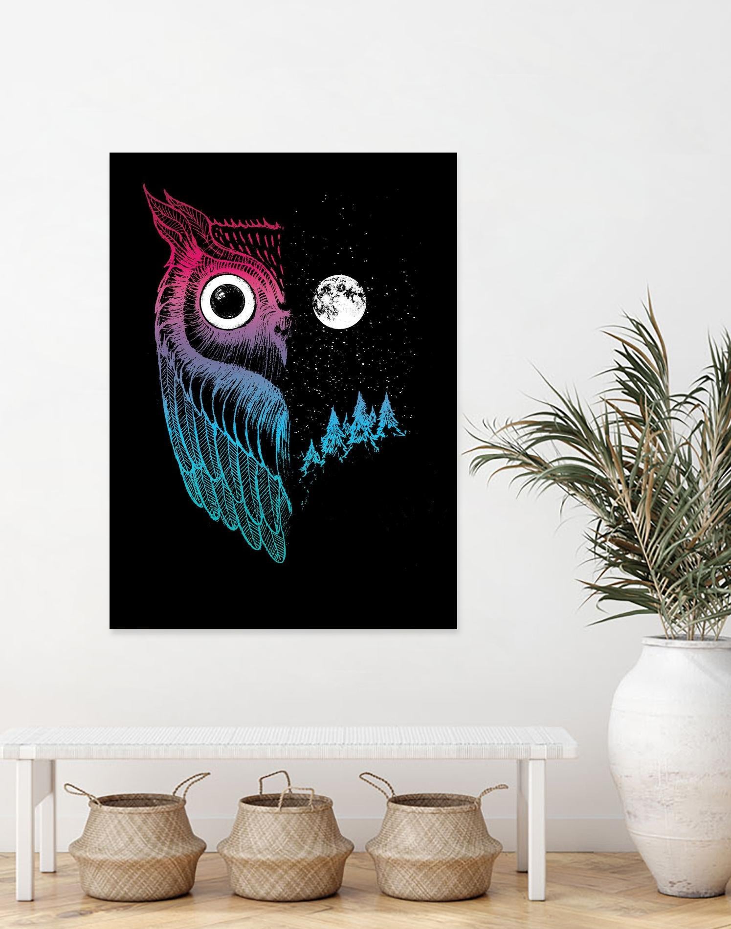 Night Owl by Michael Buxton on GIANT ART - multicolor urban/pop surrealism; contemporary; animals