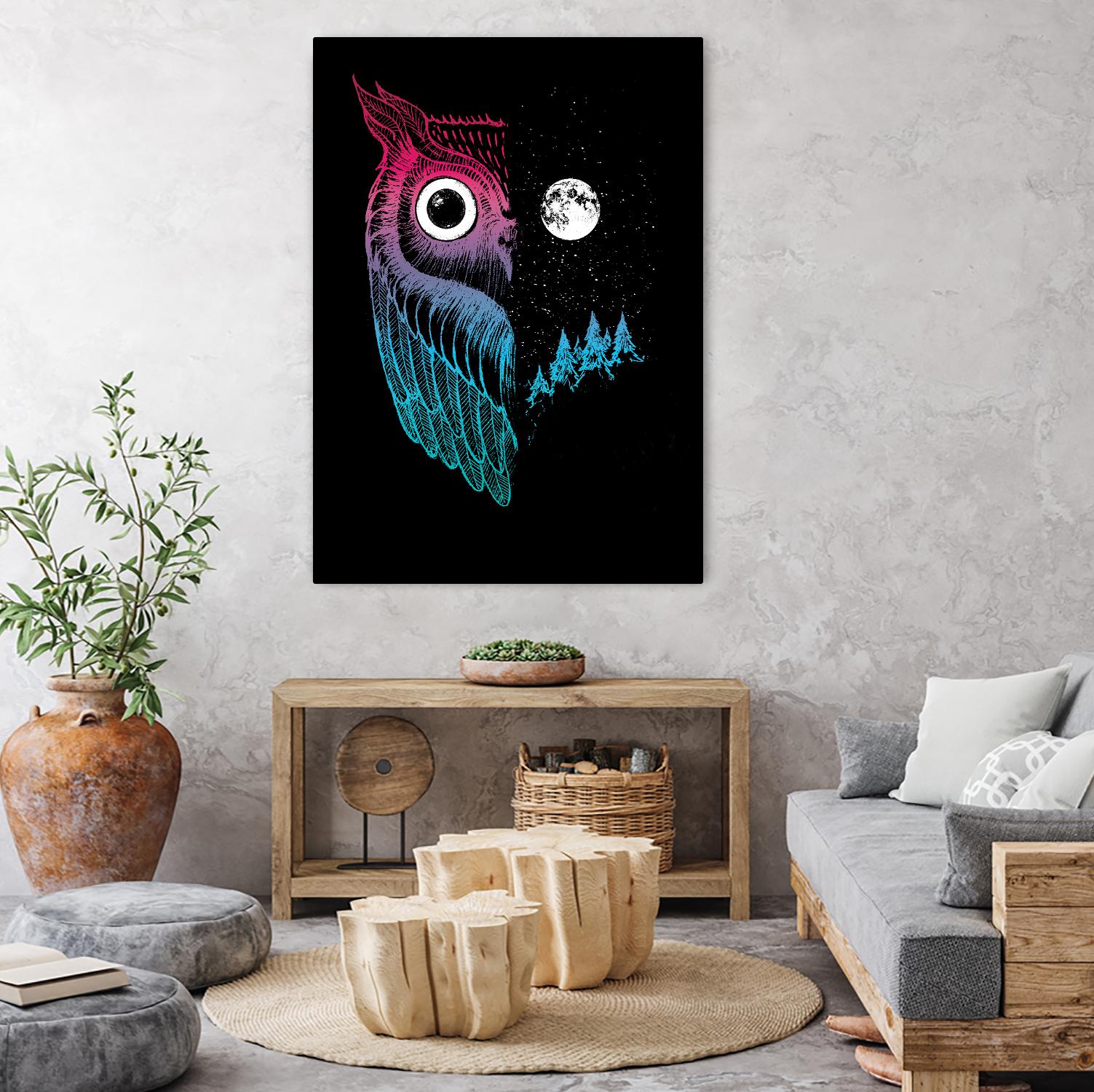 Night Owl by Michael Buxton on GIANT ART - multicolor urban/pop surrealism; contemporary; animals