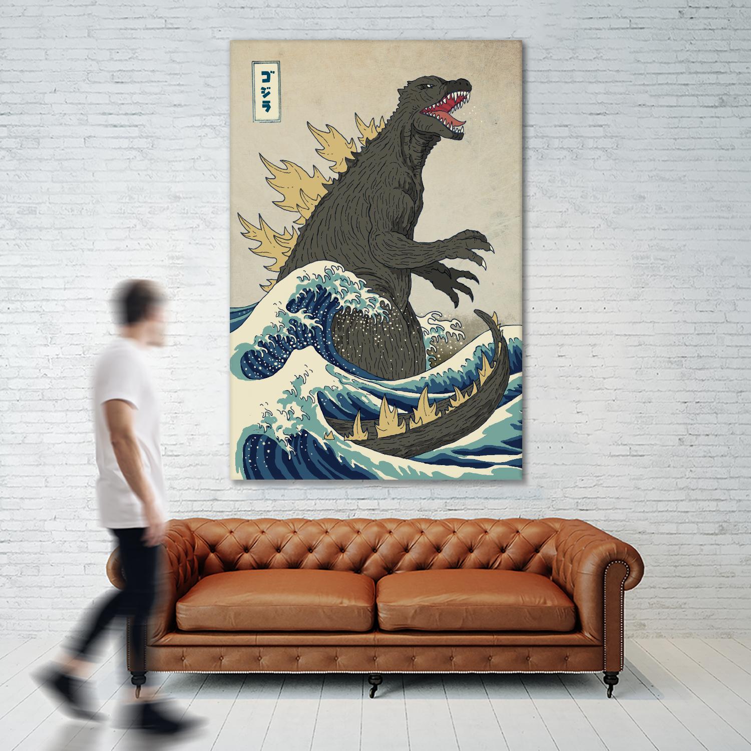 The Great Monster off Kanagawa by Michael Buxton on GIANT ART - multicolor urban/pop surrealism; contemporary