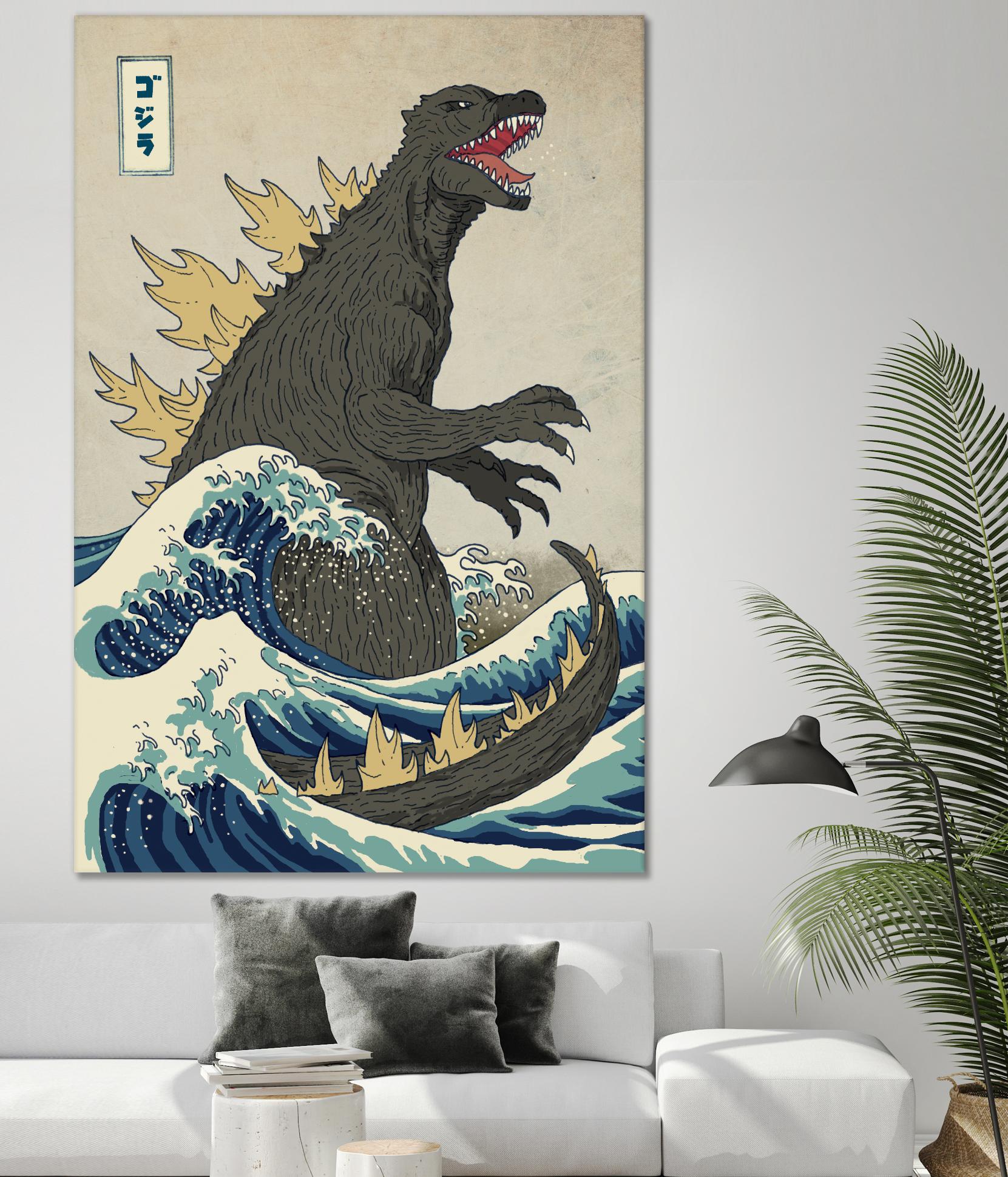 The Great Monster off Kanagawa by Michael Buxton on GIANT ART - multicolor urban/pop surrealism; contemporary