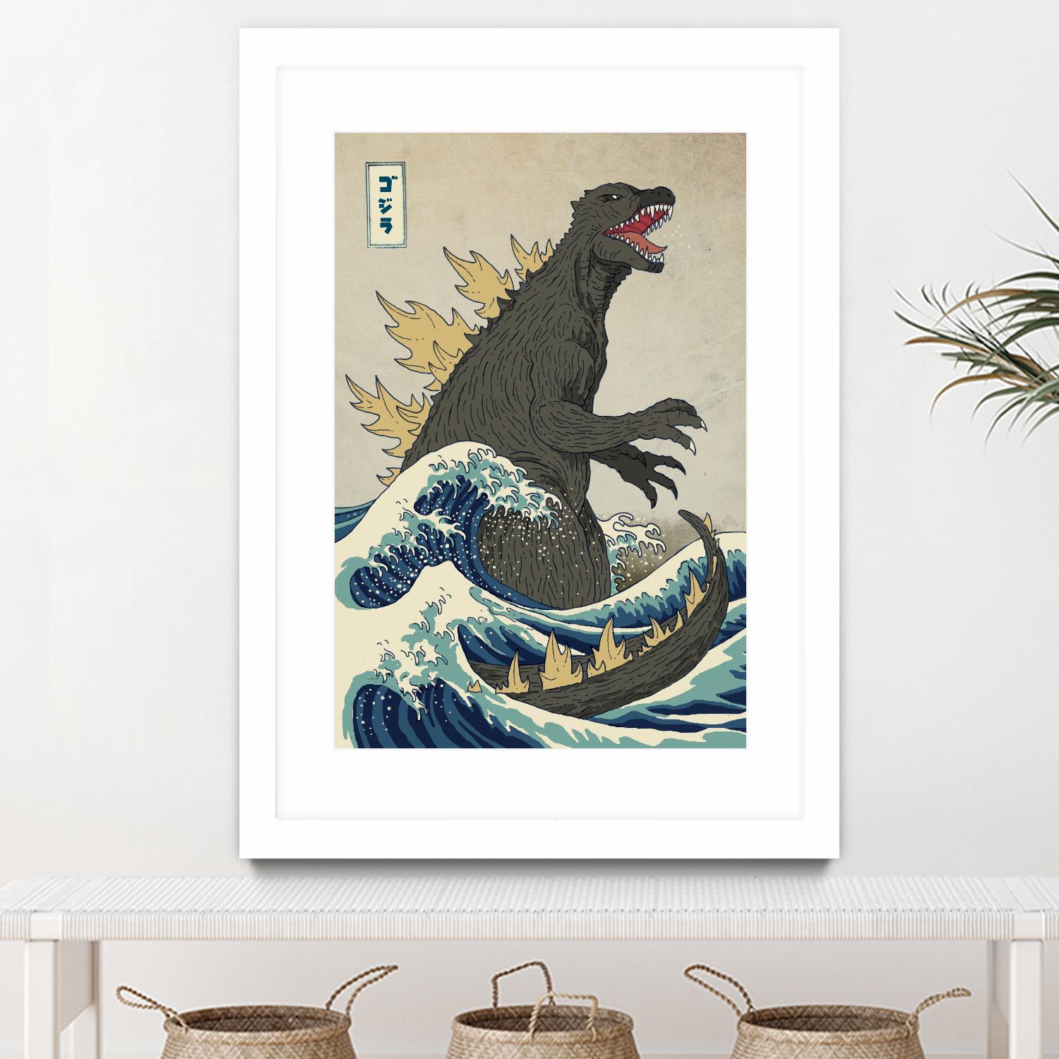 The Great Monster off Kanagawa by Michael Buxton on GIANT ART - multicolor urban/pop surrealism; contemporary