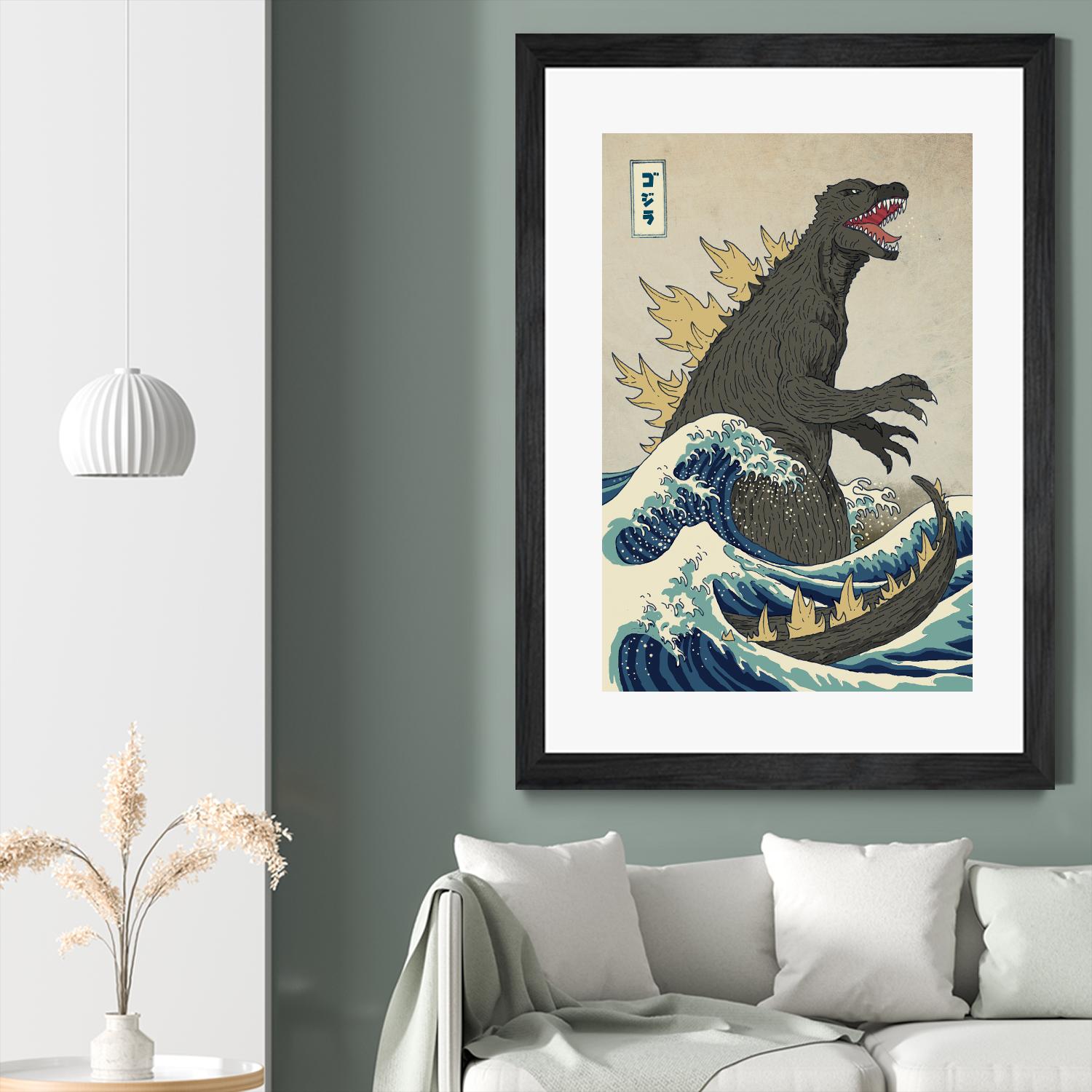 The Great Monster off Kanagawa by Michael Buxton on GIANT ART - multicolor urban/pop surrealism; contemporary