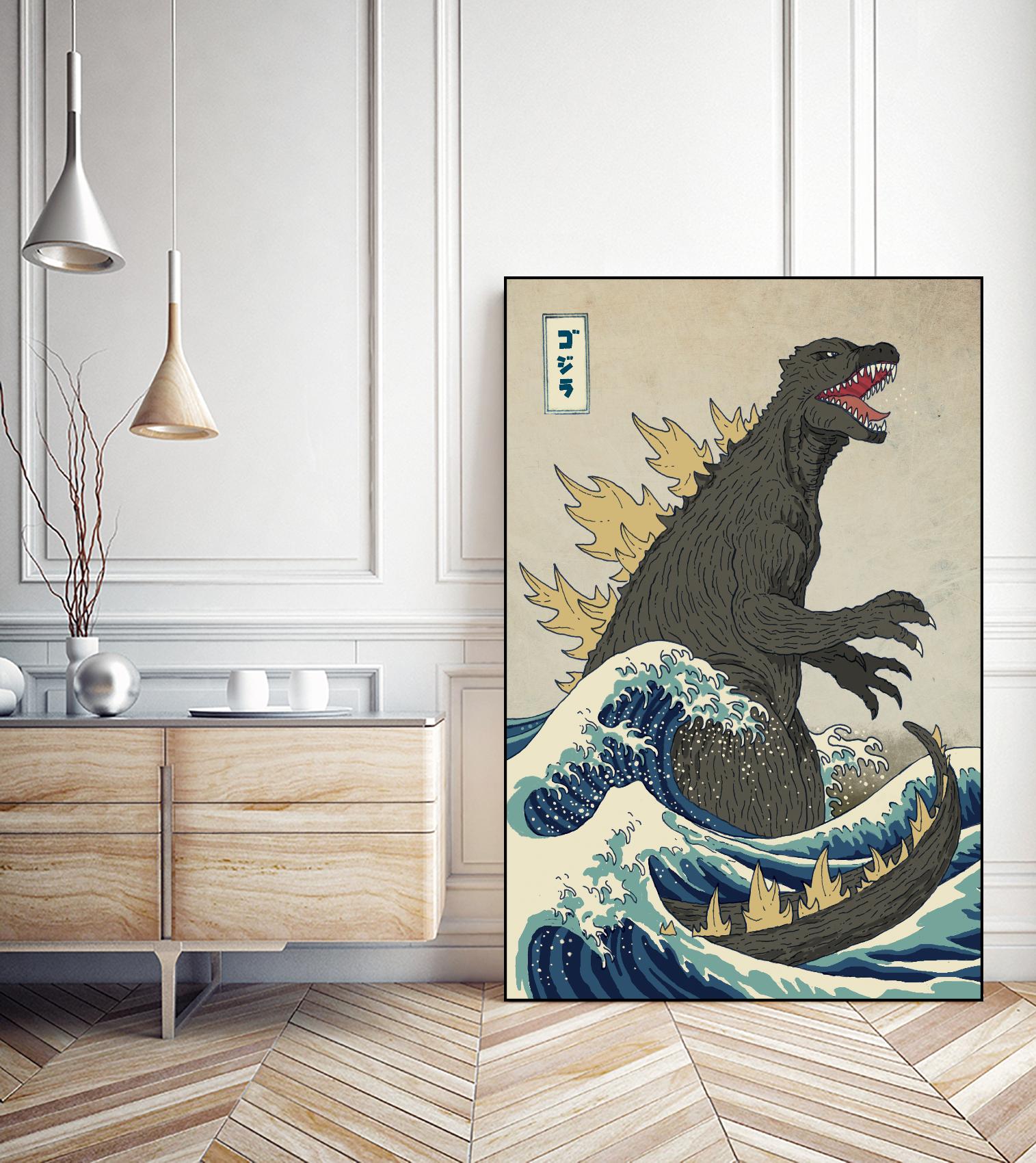 The Great Monster off Kanagawa by Michael Buxton on GIANT ART - multicolor urban/pop surrealism; contemporary
