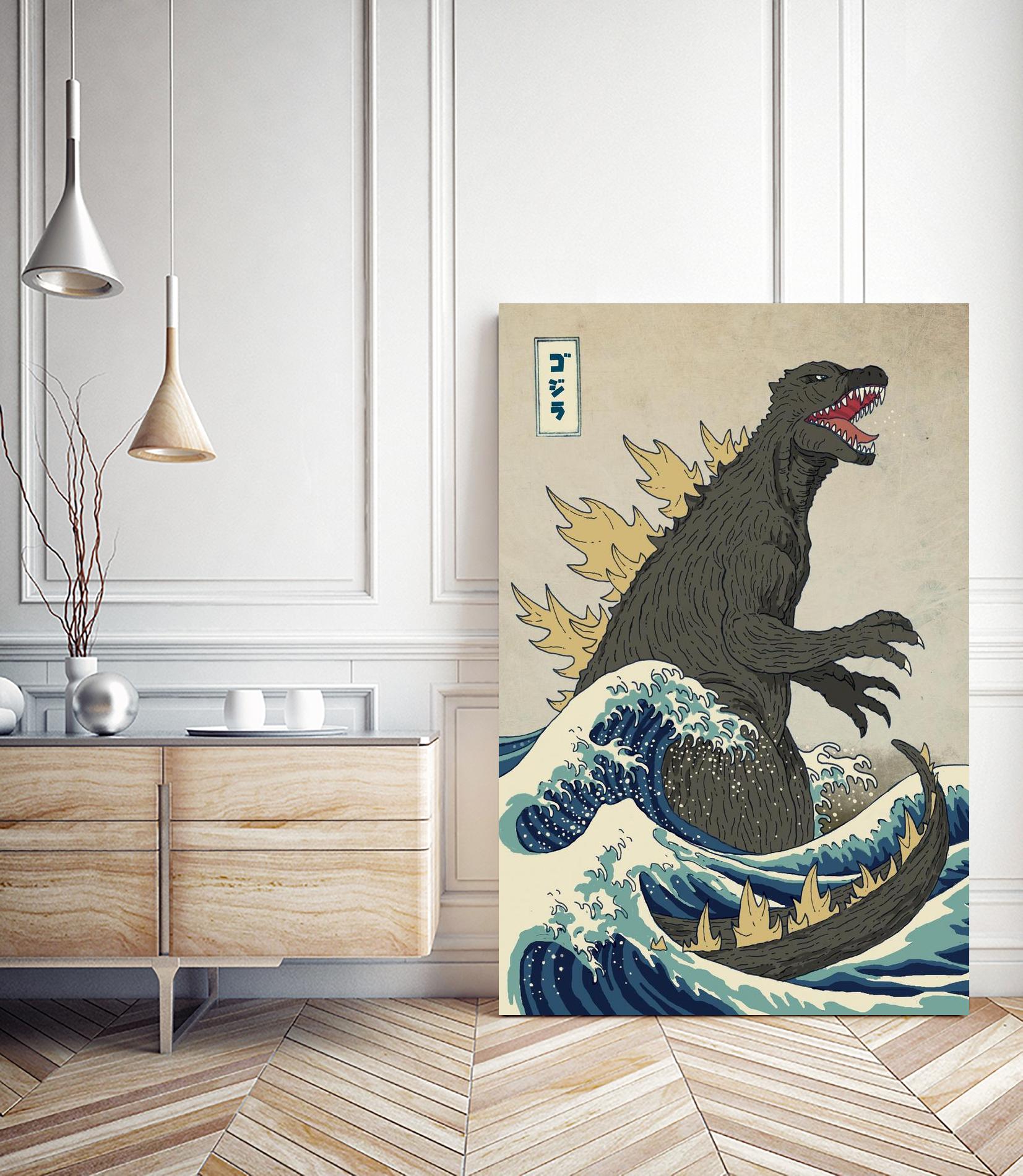 The Great Monster off Kanagawa by Michael Buxton on GIANT ART - multicolor urban/pop surrealism; contemporary