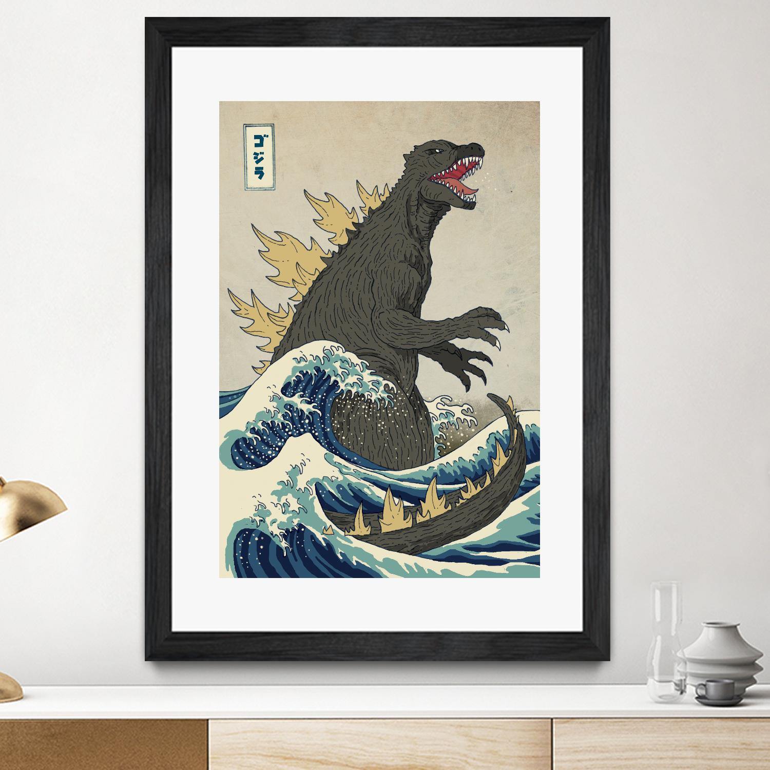 The Great Monster off Kanagawa by Michael Buxton on GIANT ART - multicolor urban/pop surrealism; contemporary