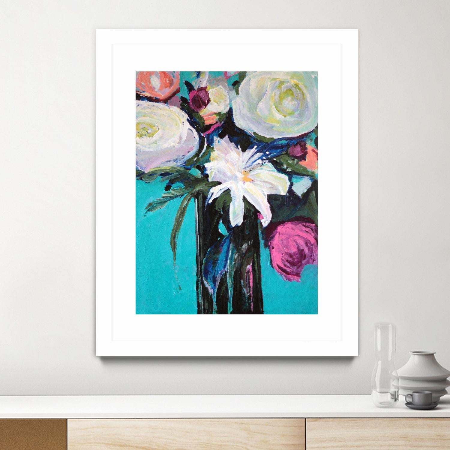 White Lily by Jacqueline Brewer on GIANT ART - multicolor floral/still life; contemporary