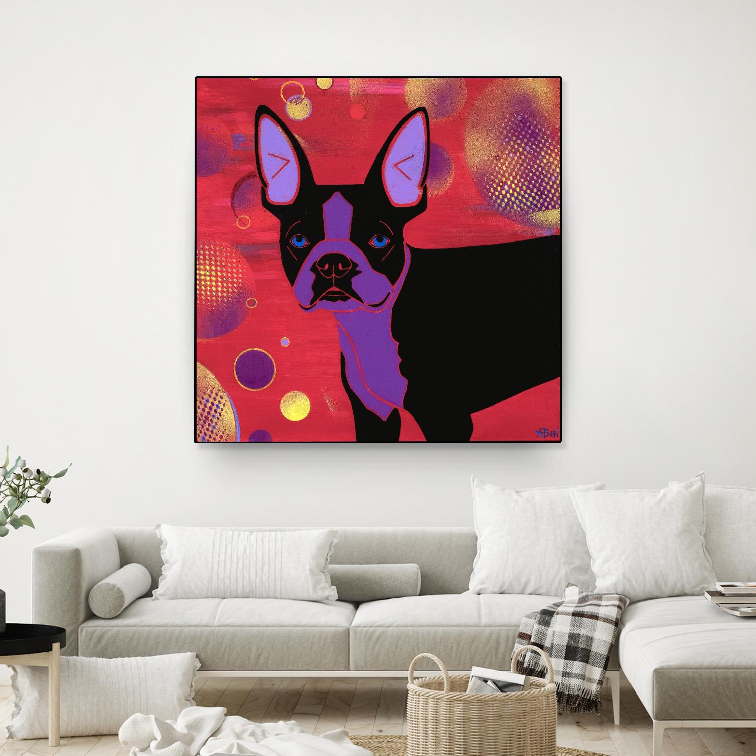 Bubbly Boston by Angela Bond on GIANT ART - multicolor animals; contemporary