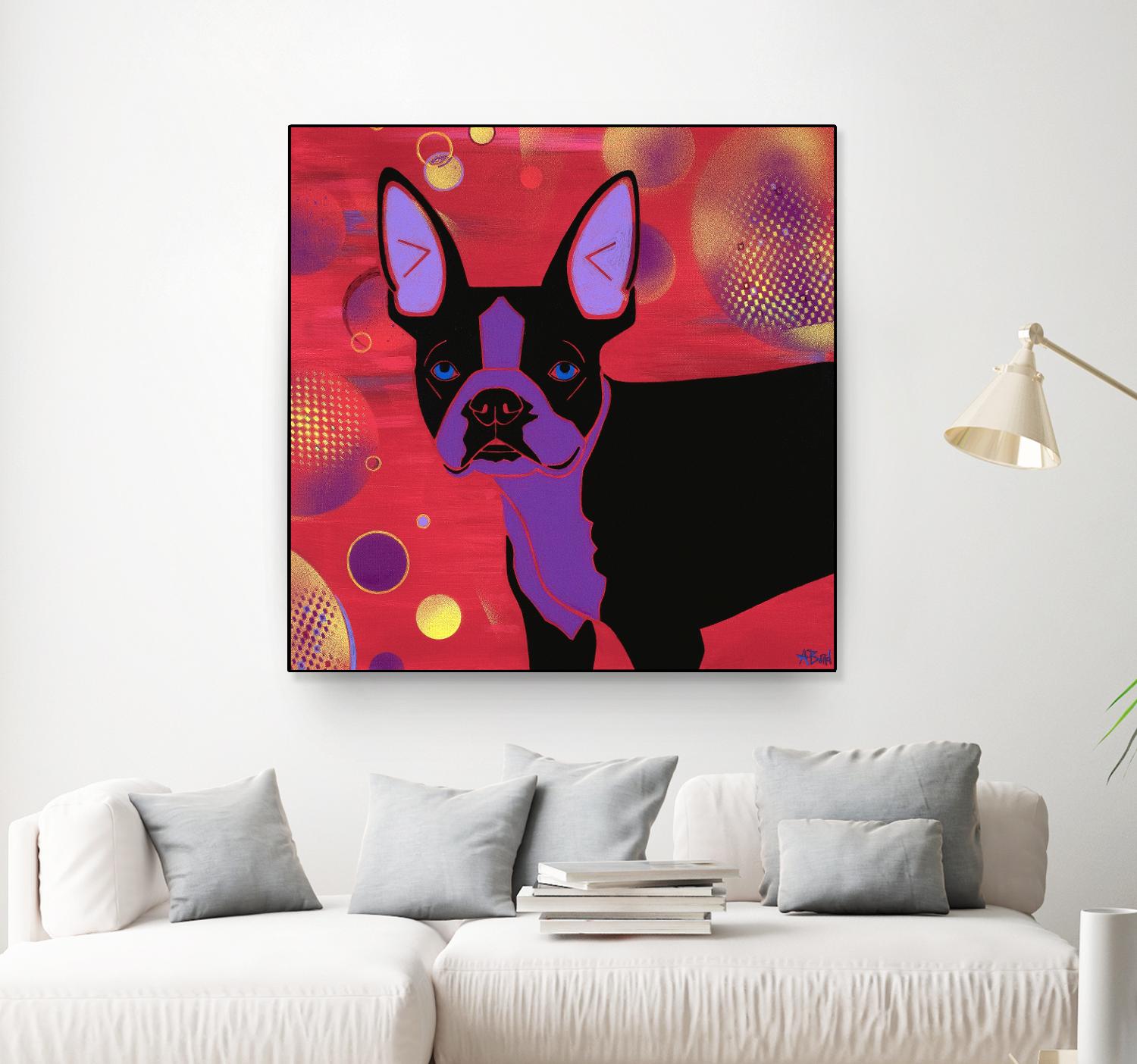 Bubbly Boston by Angela Bond on GIANT ART - multicolor animals; contemporary