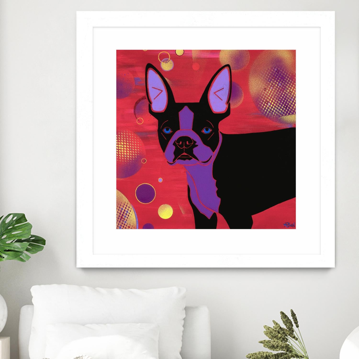 Bubbly Boston by Angela Bond on GIANT ART - multicolor animals; contemporary