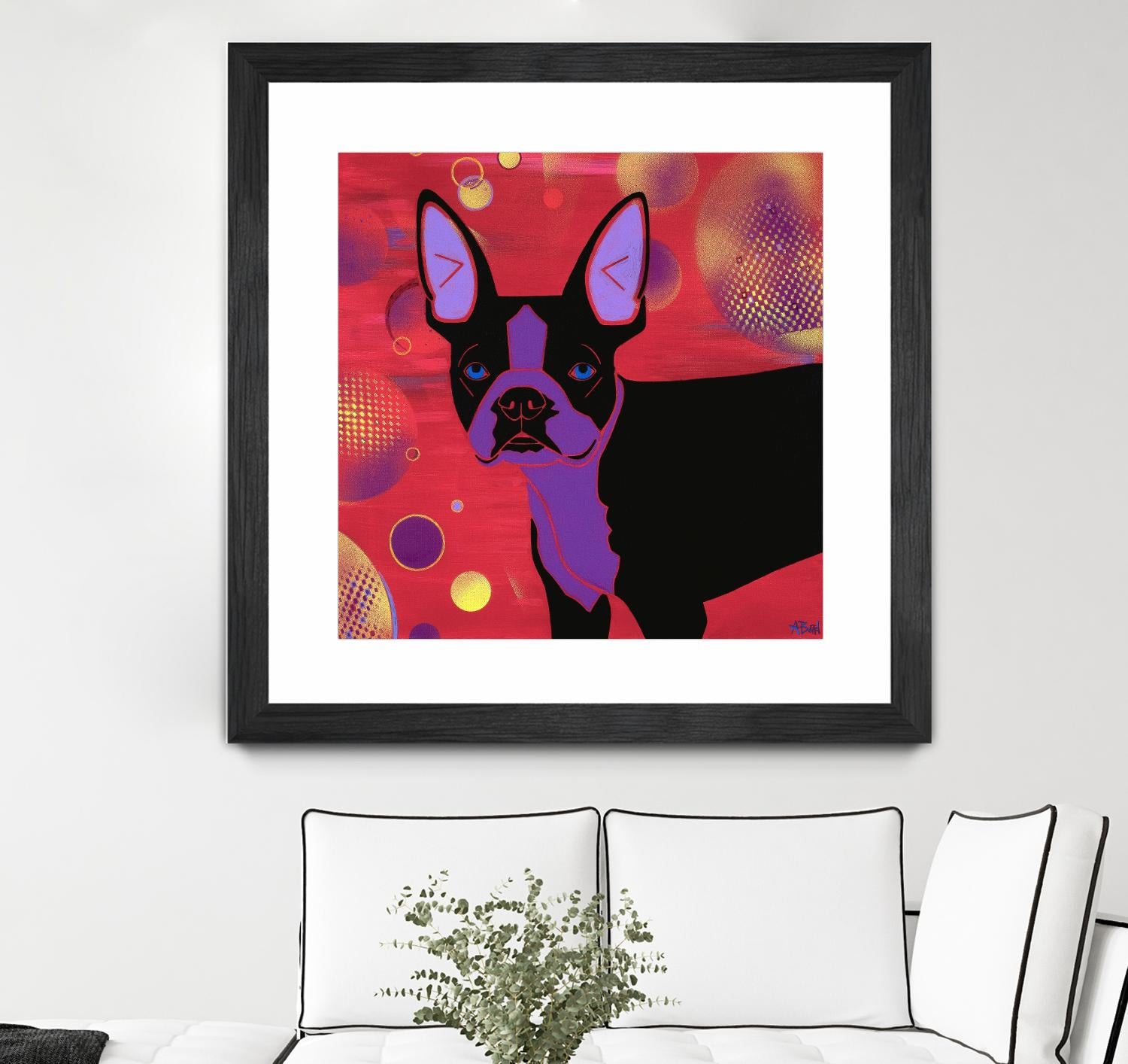 Bubbly Boston by Angela Bond on GIANT ART - multicolor animals; contemporary